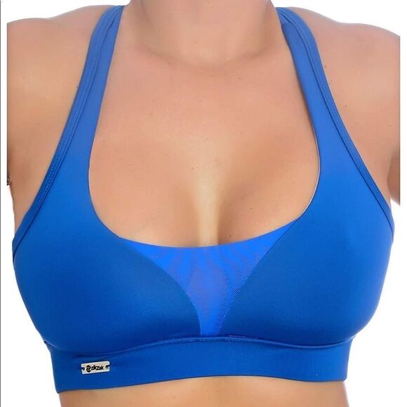 Women's Mid Mesh Sports Bra Top - Picture 1 of 4